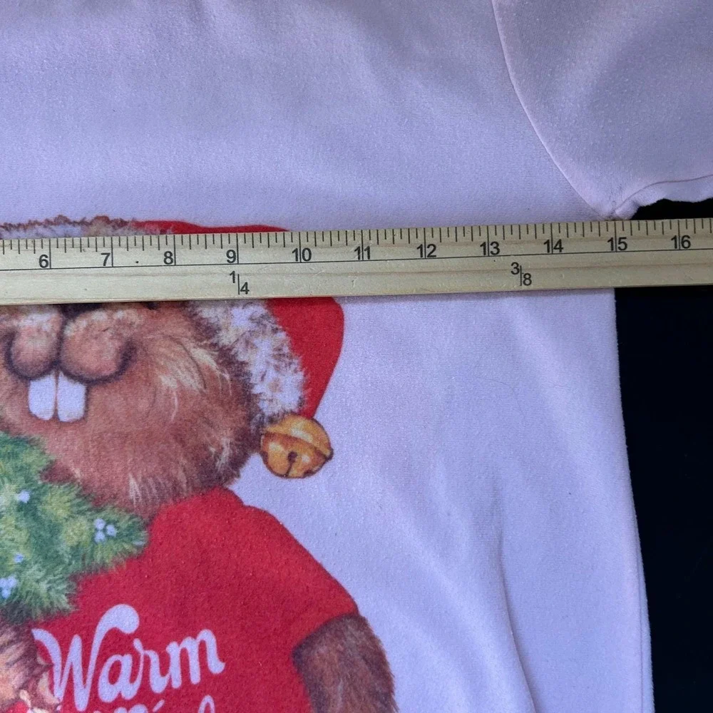 Hallmark Nightgown Kids S Pink Good Vintage 1980 Christmas Beaver Fleece